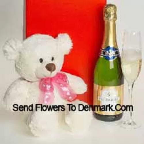 This exclusive wine hamper comes with Pierre Legendre Brut Sparkling (France) accompanied with an 8 Inches Cute White Teddy Bear. (Contents of basket including wine may vary by season and delivery location. In case of unavailability of a certain product we will substitute the same with a product of equal or higher value)